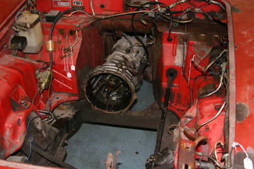 Engine removed
