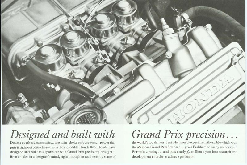 Honda S800 Brochure Page 2/3