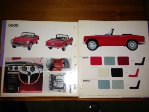 1965 Honda JDM Dealer Showroom Sales Catalog S600,