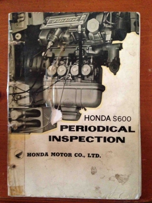 Original Honda S600 Periodical Inspection Manual